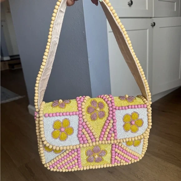 BUTTER BLOSSOM BEADED BAG - Picture 6 of 12